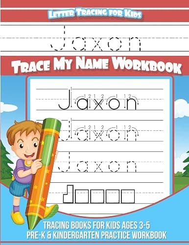 Jaxon Letter Tracing for Kids Trace my Name Workbook: Tracing Books for Kids ages 3 - 5 Pre-K & Kindergarten Practice Workbook - Image 1