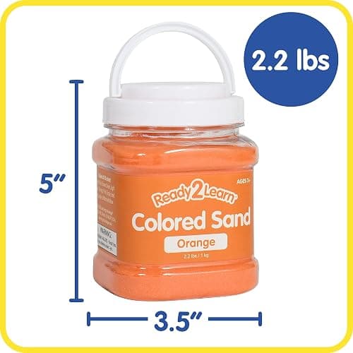 READY 2 LEARN Colored Sand, Orange, 2.2 lbs, Play Sand for Kids | Perfect for Arts and Crafts and Sensory Bins thumbnail 2