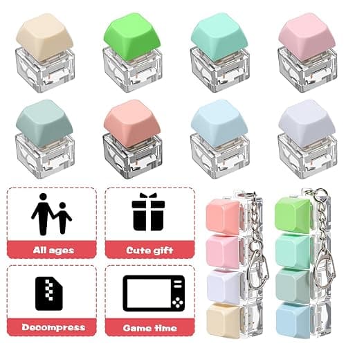 16pcs Keyboard Fidget Keychain thumbnail 3