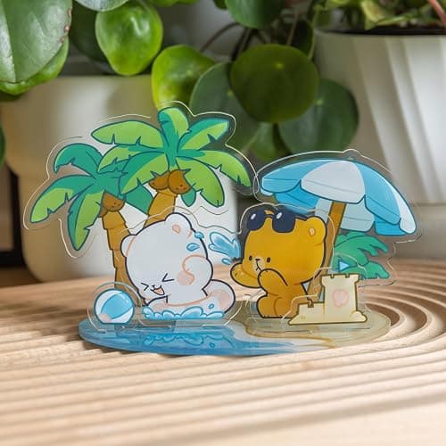 Milkmochabear Sunny Getaway Acrylic Standee Authentic Merchandise (5.3" x 3.9" Inches) Cute Adorable for Home Office Décor Gifts Decoration Decorative Shelves thumbnail 4