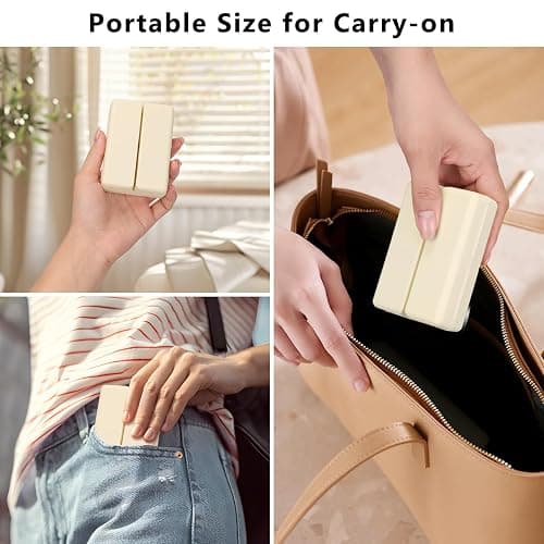 FYY Daily Pill Organizer, 7 Compartments Portable Pill Case Travel Pill Organizer,[Folding Design] Pill Box for Purse Pocket to Hold Vitamins,Cod Liver Oil,Supplements and Medication-White thumbnail 3