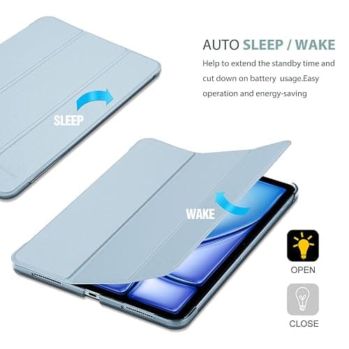 ProCase Hülle für iPad Air 11 Zoll (M3/M2 2025/2024)，iPad Air 6/5/4 Gen 10,9 Zoll (2022/2020),Schutzhülle Smart Case Cover -Himmelblau thumbnail 7