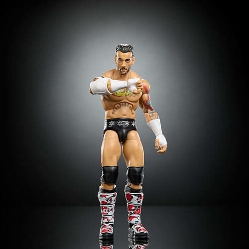 ​Mattel WWE Elite Collection Top Picks Action Figures & Accessories Set, 6-inch Collectible CM Punk with Swappable Hands & Ring Gear​ thumbnail 4