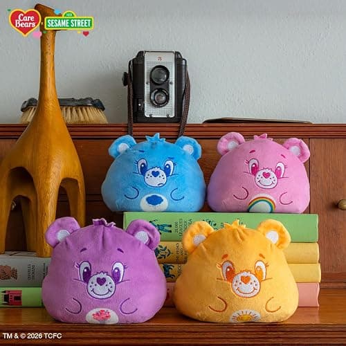 TeeTurtle Reversible Cheer Bear and Elmo Care Bears x Sesame Street 4-Inch Plushie - Plush Toy with Embroidered Details - Cute Mini Collectible Plush for Kids, Teens, and Adults thumbnail 2