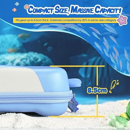 GeekShare Portable Carrying Case Compatible with Switch 2 (2025), Hard Storage Bag with 12 Game Card Slots, Cute Travel Case for Switch 2 Console and Accessories, Shark thumbnail 3