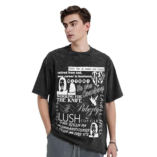 Generic Rock Shirt Cotton Mens Crew Neck Short Sleeves Vintage T-Shirts Novelty Retro Graphic Tee Tops thumbnail 2