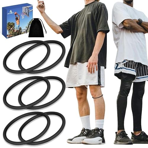Aolabela 6PCS Patellar Tendon Knee Strap Knee Band for Knee Pain Relief Patella Band for Basketball Running Sports Breathable Patellar Tendon Support Strap (Black + Black +Black) - Image 1