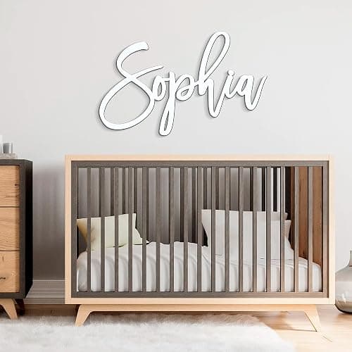 Personalized Wooden Name Sign for Nursery Wall Letters Custom Baby Name Sign for Wall Room Decor thumbnail 2