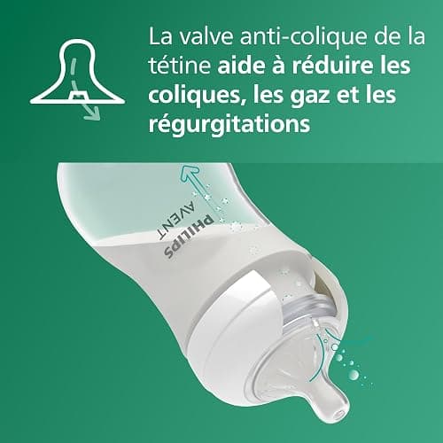 Philips Avent Kit biberons en verre Natural Response pour nouveau-né - 5 biberons, 2 sucettes Ultra Soft 0-6 mois, goupillon, sans BPA (modèle SCD879/11) thumbnail 8