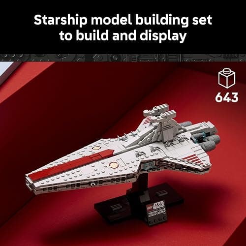 LEGO Star Wars Venator-Class Attack Cruiser Building Set for Adults, Men & Women, Ages 18+ - Movie Collectible & Room Decor for Office, Bedroom, or Book Shelf - Gift Idea for Birthdays - 75441 thumbnail 2