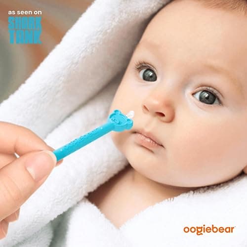 oogiebear Baby Nose & Ear Picker, Safe Booger Remover Tool, 1 Piece, Blue | Safe Dual-Ended Nose Cleaner & Ear Wax Remover for Newborns, Infants & Toddlers, BPA-Free, Patented, Baby Registy Essential thumbnail 2