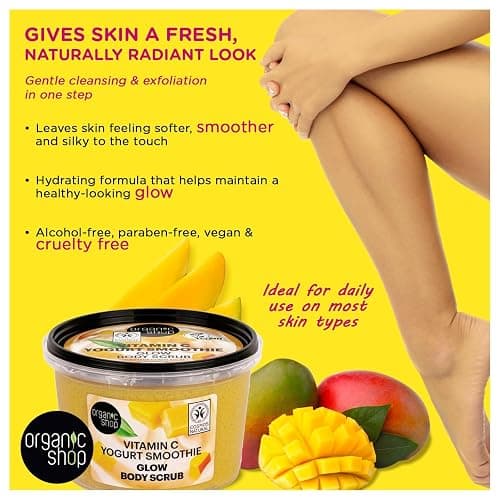 Organic Shop 250ml Body Scrub Vitamin C Yogurt Smoothie Glow thumbnail 3