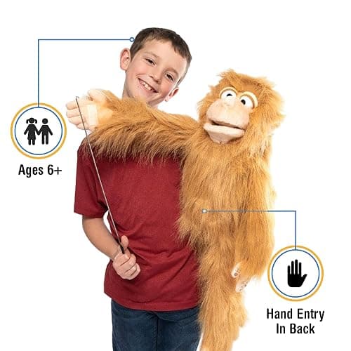 28" Silly Monkey, Full Body, Ventriloquist Style Puppet thumbnail 3