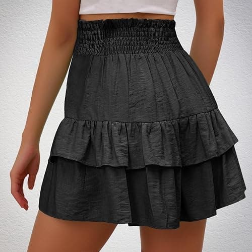 FPMLUXLL Women's Cotton Linen Shorts Casual Cute Ruffle Summer Shorts High Waist Comfy Bermuda Short Vacation Beach Short thumbnail 3