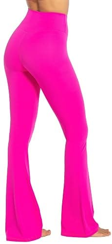 Sunzel Flare Leggings, Crossover Yoga Pants with Tummy Control, High-Waisted and Wide Leg thumbnail 4