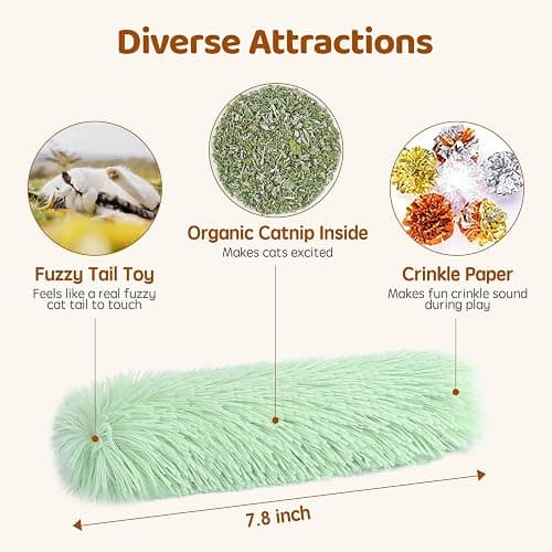 Potaroma Cat Toys Pillows, 3 Pack, Soft and Durable Crinkle Sound with Catnip Inside, Interactive Indoor Kitten Kicker, Promotes Kitty Exercise thumbnail 2