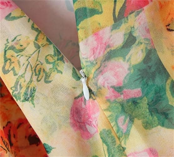 Women Corset Flower Print Spaghetti Strap Mini Dress Backless Skater Holiday Robe Slip Dress thumbnail 2