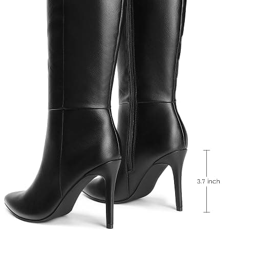 DREAM PAIRS Knee High Boots for Women, Sexy Pointed Toe Stiletto High Heel Boots, Fashion & Classic Dress Shoes thumbnail 6