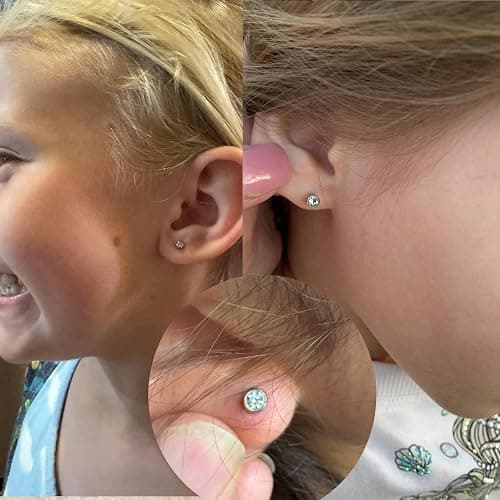 QWALIT 2 pairs Ear Piercing Kit Ear Piercing Gun Kit Self Piercing Earrings Piercing Kit Disposable Earring Gun Piercing Kit with Earring Studs Self Ear Piercing Kit at Home Screw Back Earring thumbnail 3