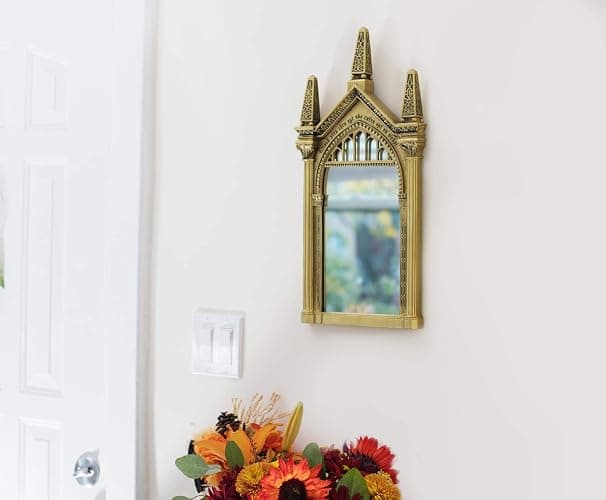 Harry Potter Replica Mirror of Erised Wall Decor | Hanging Mirror For Entryway, Living Room, Bedroom | Collectible Wizarding World Vanity Mirror | 25 x 10 Inches thumbnail 2