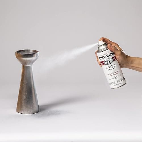 Rust-Oleum Stops Rust Bright Coat Metallic Spray Paint, Chrome | Rust Resistant, Indoor and Outdoor, Beautiful Finish on Metal, Wood and More, Comfort Tip Sprays from Any Angle, 11 oz, thumbnail 6