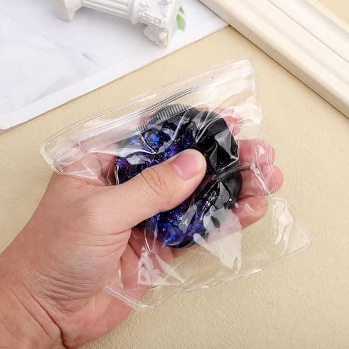 Cat Paw Squeeze Toy, Starry Sky Cat Paw Squish Toys Fun Squishy Pinch Taba Toys Fufu Kitty Relaxing Stress Kawaii Fidget for Kids Adults Halloween Easter Party Favors (Dazzling Blue) thumbnail 6