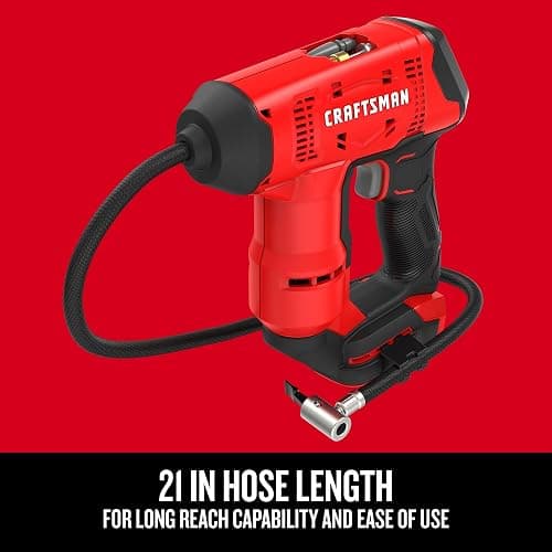 CRAFTSMAN V20 Air Compressor Portable, Cordless Tire Inflator, Up To 150 PSI Tire Pump, with Digital Pressure Gauge, Tool Only (CMCE521B) thumbnail 5