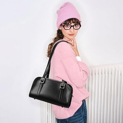 Keyli Swing Zip Shoulder Bag Fashion Purses for Women, Leather Shoulder Handbag Top-Handle Hobo Bags with Adjustable Strap thumbnail 3