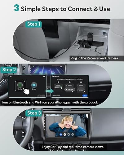 OTTOCAST Cabin Care Car Adapter with Baby Car Camera, Wireless CarPlay Display on CarScreen 2026, Plug-and-Play 1080P HD Rear Seat Baby Monitor, Split Screen Navigation, for Parents & Pet Owners thumbnail 9