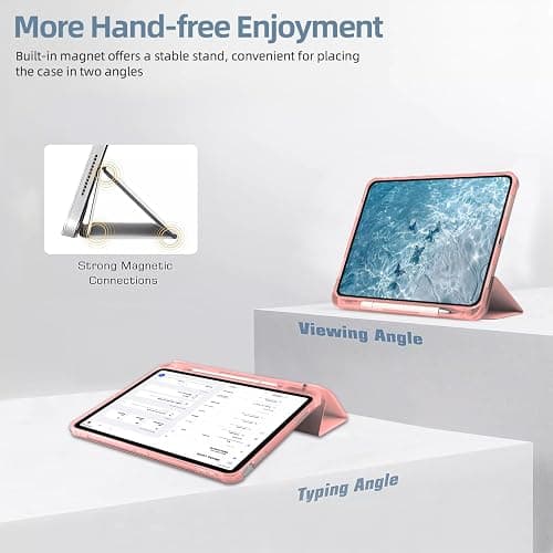 CozyNestCY Cute Christmas Gingerbread Case for 10.9 "Ipad 10Th Cartoon Pink Clouds Cover for Ipad Auto Sleep/Wake Anti-Slip Shockproof Soft Silicone Case Fashion Xmas Shell &Pencil Holder(Girl Women) thumbnail 5