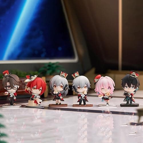 Bahomu Anime Figure, Honkai Star Rail Official Figure - Welcome to Train Tea Party Cute Chibi Dan Heng, 8cm/3.1" PVC Collectible Figure for HSR Fans(Dan Heng) thumbnail 4
