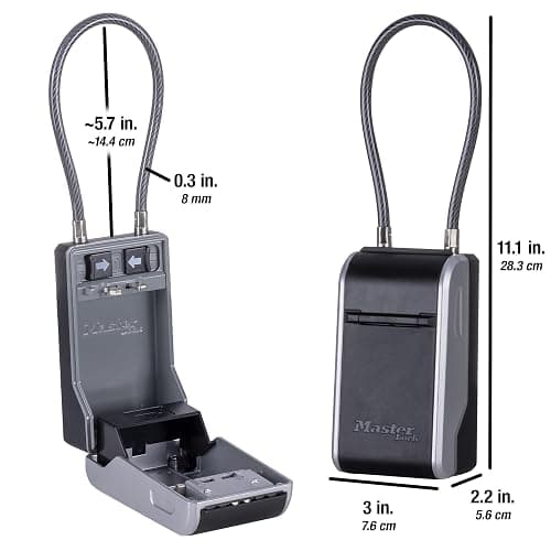 Master Lock High Capacity Key Lockbox, Combination Dial, Removable Cable thumbnail 2