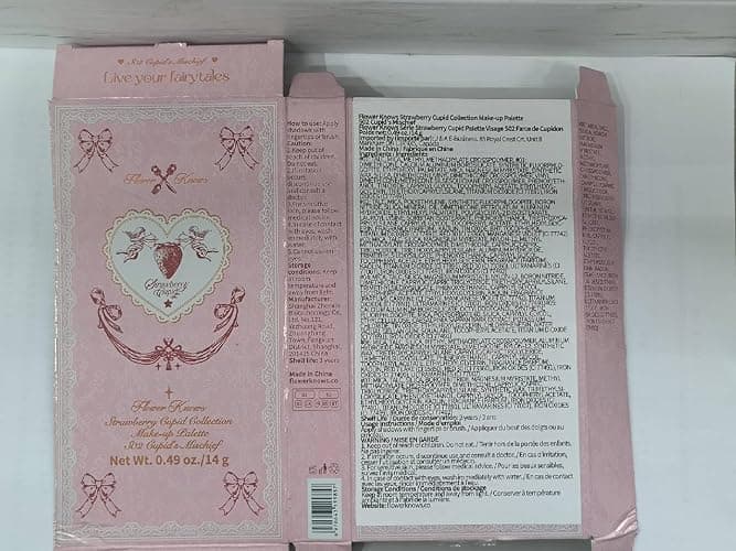 Flower Knows Strawberry Cupid Makeup Palette,Pink Face Makeup with 5 Matte + 2 Shimmer Shades,Blendable Smooth Cute All- In-One Make Up Palette,0.49 Oz(02 Cupid's Mischief) thumbnail 9
