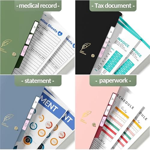 Sooez Aesthetic 8 Pocket Accordion File Organizer, Pastel Expanding File Folder for Important Document with Labels, Portable Receipt Bill Organizer for Office School Supplies, Letter Size Light Blue thumbnail 7