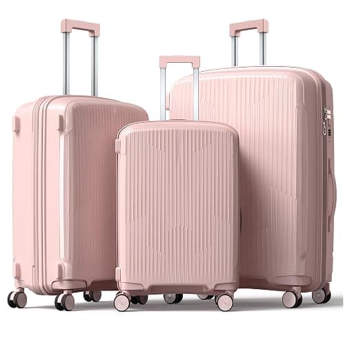 Nazhura Luggage Set, 3-Piece Hardside Suitcase Set, 20-inch Carry On, 24-inch, 28-inch Luggage - Image 1