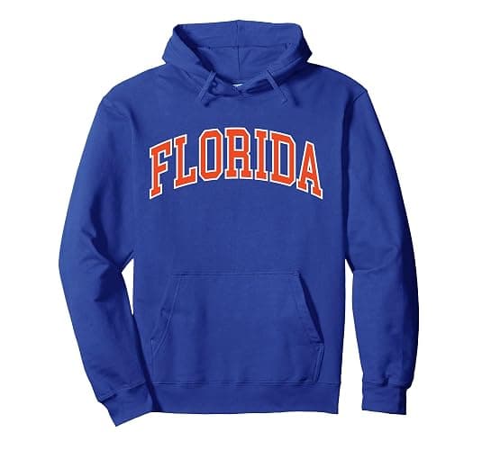Vintage Florida Men Florida Women Retro Blue Orange FL Tee Pullover Hoodie - Image 1