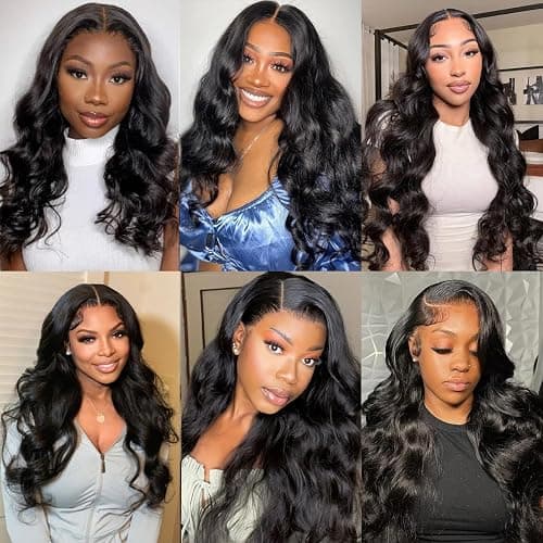 Body Wave Bundles Human Hair 14 16 18 Inch Unprocessed Brazilian Virgin | 3 Bundles Human Hair Extensions for Black Women Quick Weave Natural Black thumbnail 6
