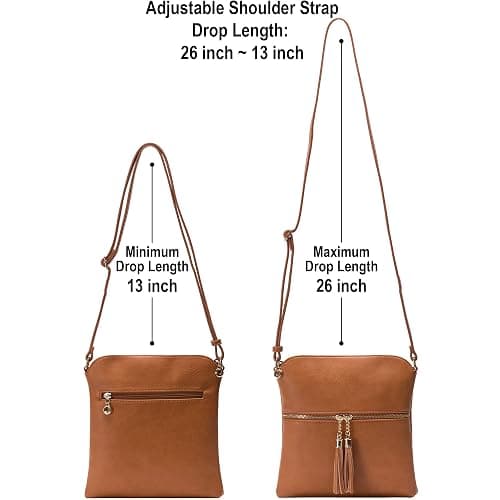 Solene Womens Lightweight Medium Crossbody Purse with Tassel, Perfect Size Crossbody Bags for Daily Use, travel thumbnail 4