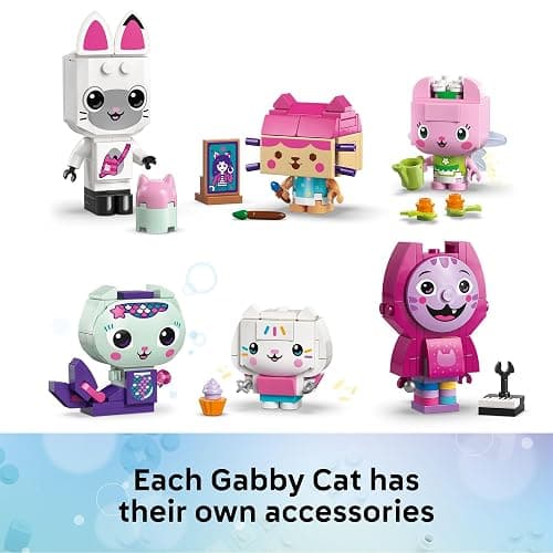 LEGO Gabby’s Dollhouse Gabby’s Brick-Built Cat Friends Building Toy for Girls & Boys - Pretend Play Set W/6 Animal Toy Figures for Kids, Ages 6+ - Gift Idea for Birthdays - 11215 thumbnail 4