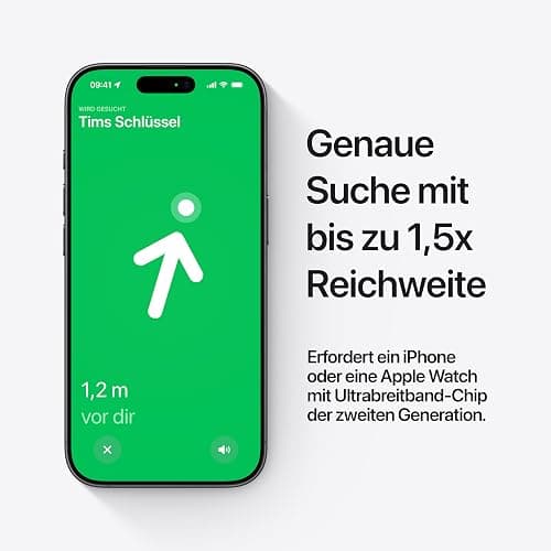 Apple AirTag (2. Generation): Tracker für Schlüsselbund, Portemonnaie und mehr: Ortungsgerät mit Ton, einfache Einrichtung mit einem klick über iPhone oder iPad, Schlüsselfinder für die genaue Suche thumbnail 3