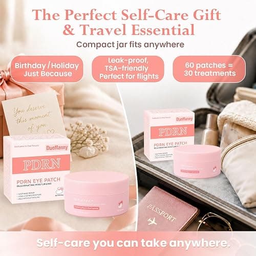 5000ppm PDRN Under Eye Patches - Salmon DNA Collagen Eye Mask, 60 Ct | with Niacinamide for Dark Circles, Puffiness & Fine Lines -Hydrogel Eye Gels for Tired Eyes, Self Care Gift for Women thumbnail 7