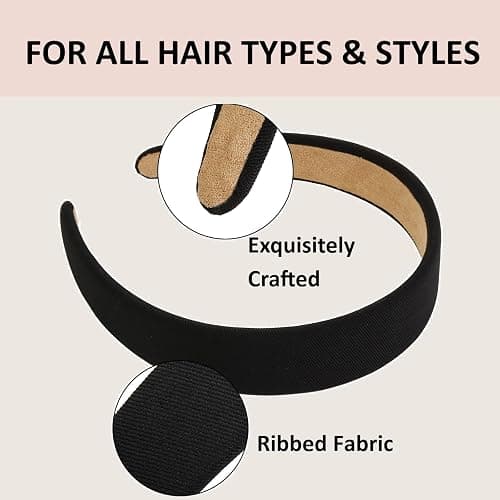 TERSE Headbands for Women Trendy Non Slip Headband for Girls Long Short Hair, Cute Ribbed Women Headbands Elastic Hair Bands Fashion Hard Head Band Accessories 1 Inch thumbnail 5