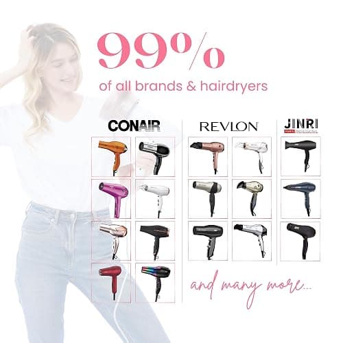 GIHALI Diffuseur Universel Très Solide pour Cheveux Bouclés et Ondulés | Accessoire pour Sèche-Cheveux 4.4-6.6 cm, Portefeuille Robuste, Anti-Frisottis (Noir) thumbnail 3