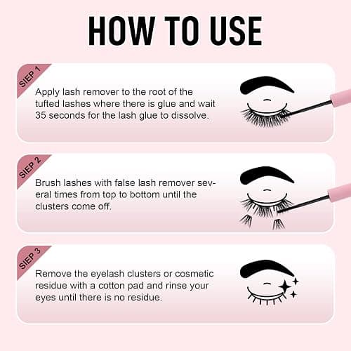 Cluster Lash Glue Remover 5 ML Lash Remover for Cluster Lashes Soothing Oil Lash Glue Remover Mascara Wand Eyelash Extension Remover Self Use at Home thumbnail 6