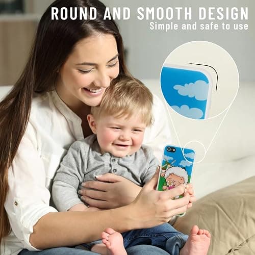 Wolmund Toy Learning Play Cell Phone with 8 Functions and Dazzling Lights Interactive Toy for Toddler Baby Kids Boys Girls thumbnail 5