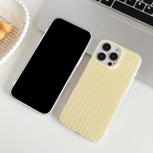 Sayoaho Compatible with iPhone 12/12 Pro Case, Fashion Cute Striped Aesthetic Design for Women, Soft TPU Shockproof Phone Case for iPhone 12/12 Pro 6.1 inch, Blue thumbnail 5