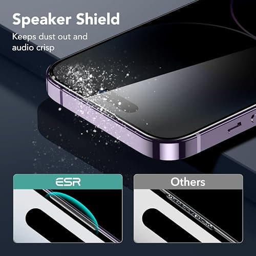 ESR 3 Pack for iPhone 14 Pro Privacy Screen Protector, Anti-spy Tempered-Glass Privacy Screen Protector, Micro-curved Edges, Case Friendly thumbnail 6