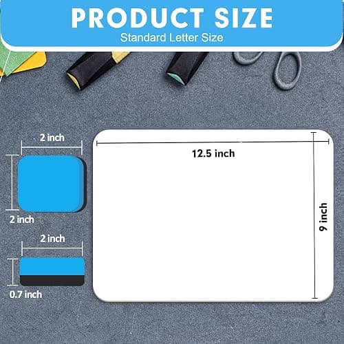 Dry Erase LapBoards, PANDRI 26 Pack Double Sided 12.5 x 9 Inch Whiteboards with 26 Erasers, Dry Erase Boards for Office Students Classroom Teacher Supplies thumbnail 2