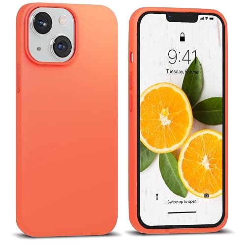 IceSword Compatible with iPhone 15 Case Orange, Liquid Silicone Phone Case Cover Slim Protective, Soft Anti-Scratch Bright Citrus Fruit Carrot Cute Shockproof,6.1 inch 15 - Orange - Image 1