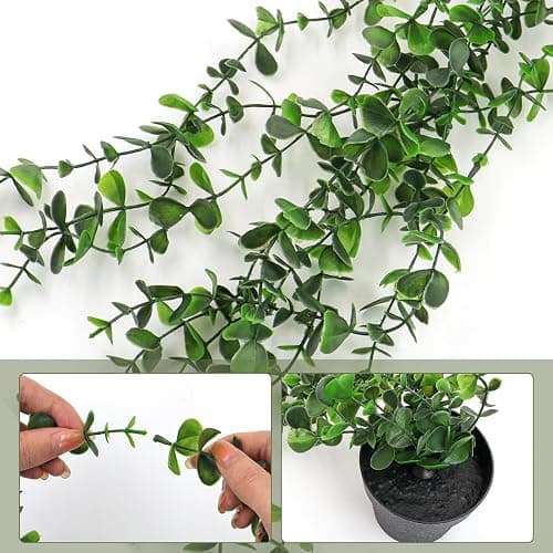 alwaiiz 3 Pièces Plante Artificielle Tombante avec Pot, Fausse Plante Tombante, Décoration végétale Verte Convient pour Chambres, Balcons, Jardins et Mariages thumbnail 4